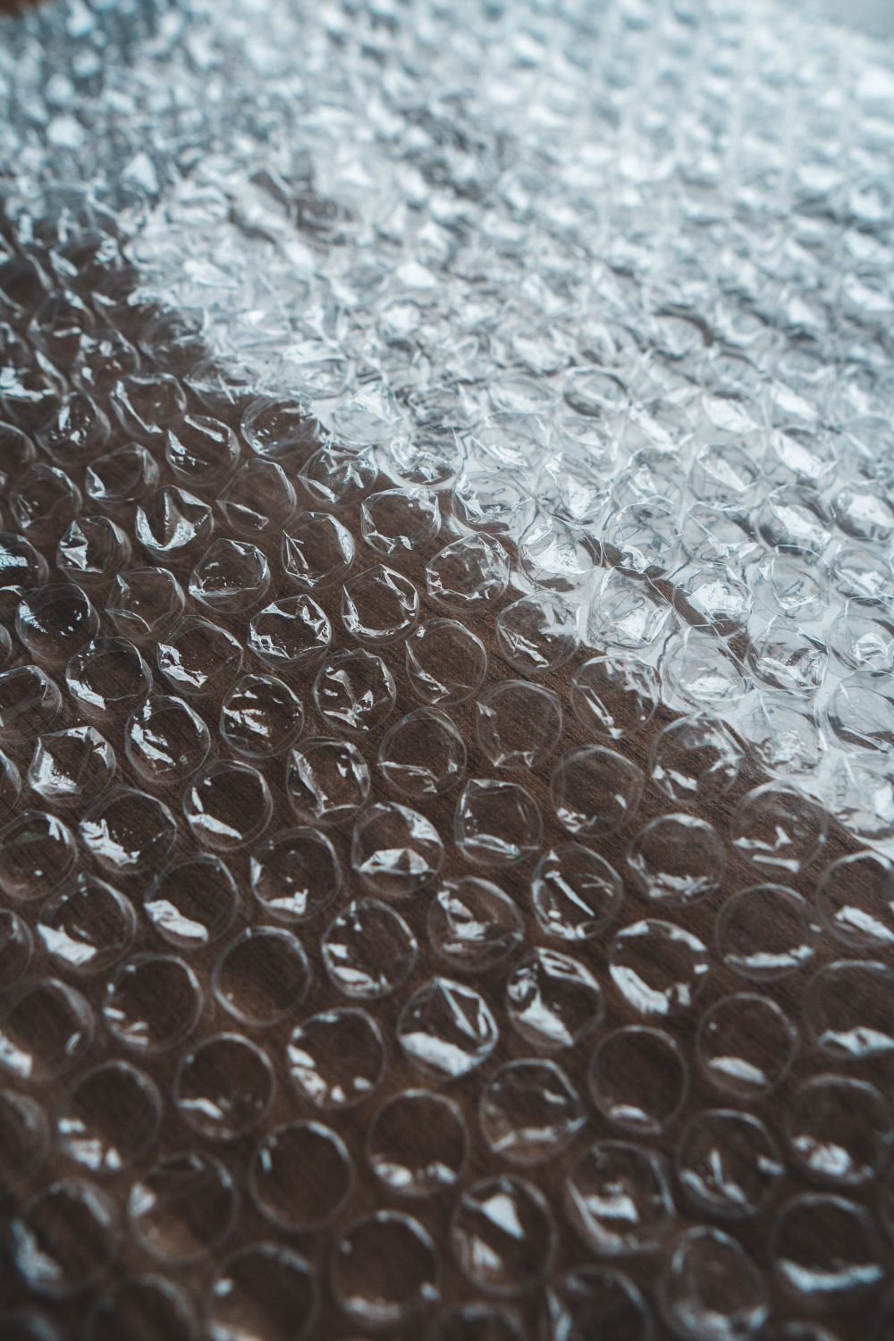Clear bubble wrap cushioning